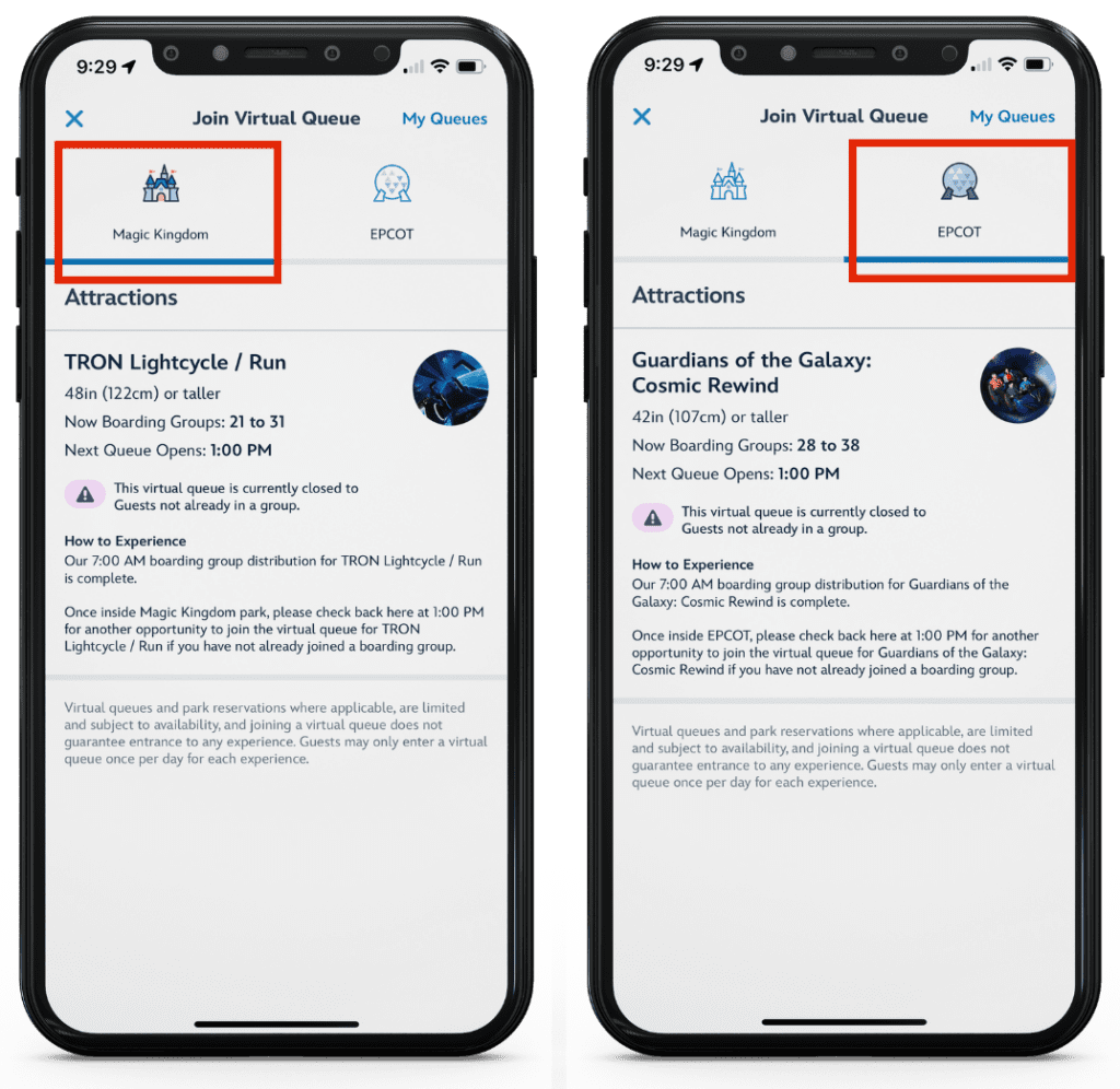 disney world virtual queue tutorial